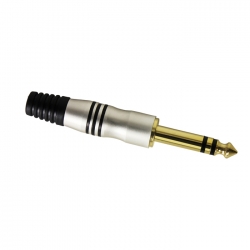 ADAM HALL 7511 Wtyk duży Jack 6,3 mm STEREO złocony